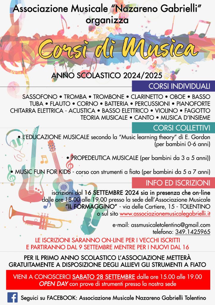 Corsi di Musica A.S. 2024/2025